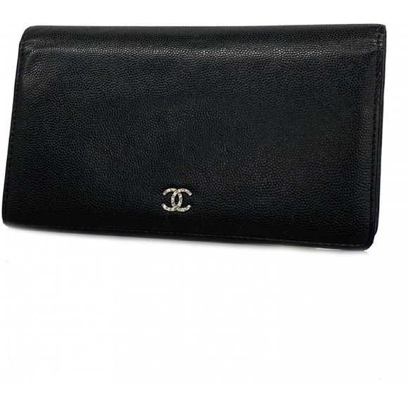 Chanel Black Leather Wallet With Detachable Chain - Picture 2 of 13